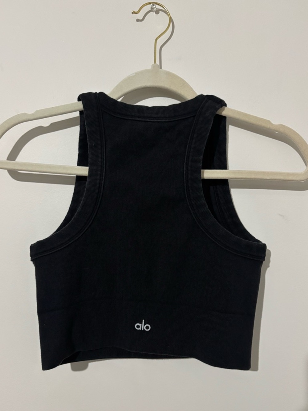 ALO Yoga Black Racerback Cropped Tank